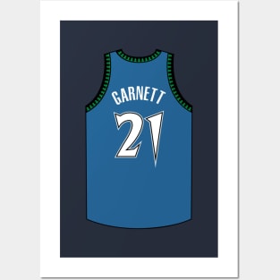 Kevin Garnett Minnesota Jersey Qiangy Posters and Art